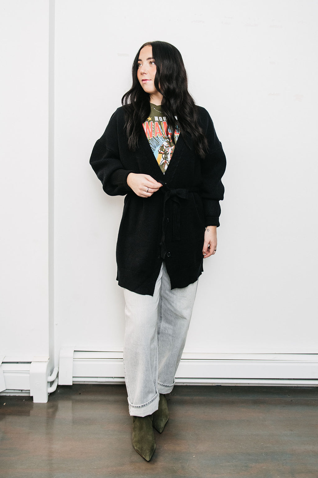 LONG TIED CARDIGAN