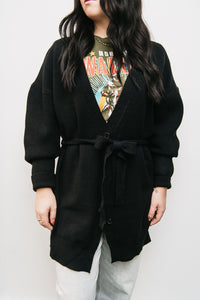 LONG TIED CARDIGAN