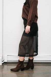 SHEER MIDI SKIRT