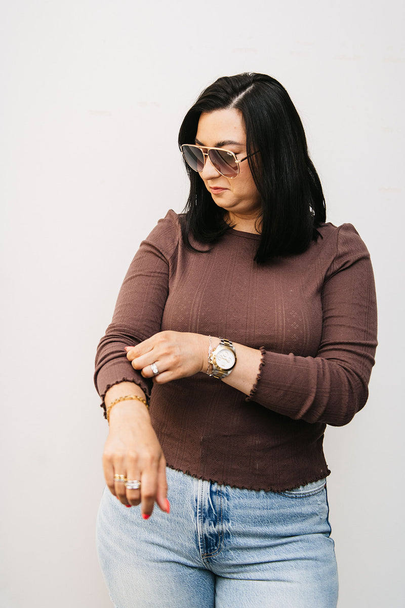 DETAILED LONG SLEEVE TOP