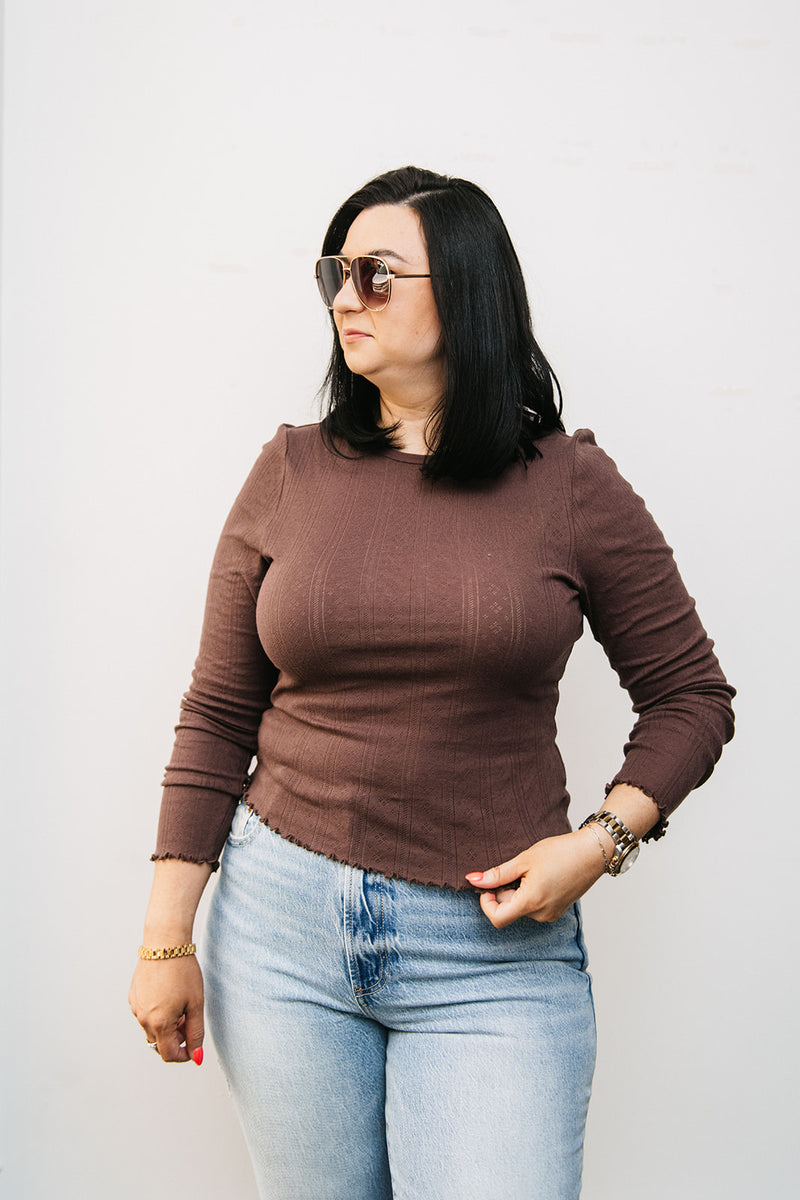 DETAILED LONG SLEEVE TOP