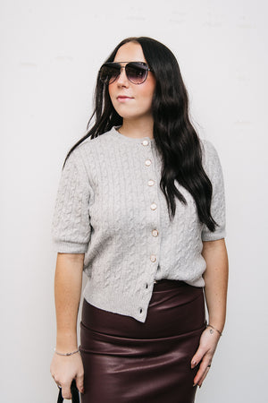 SHORT SLEEVE CARDIGAN