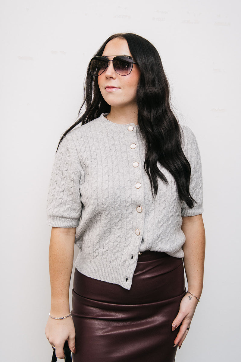 SHORT SLEEVE CARDIGAN