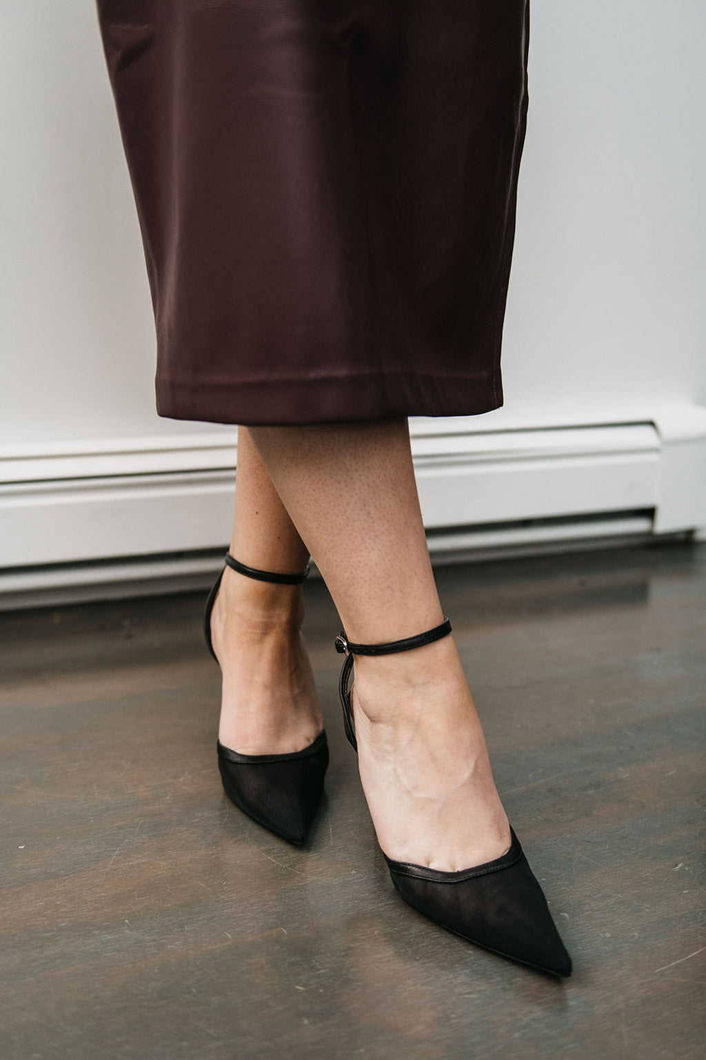ALLIANCE BLACK MESH HEEL