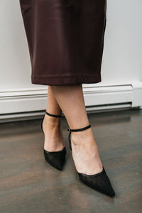 ALLIANCE BLACK MESH HEEL