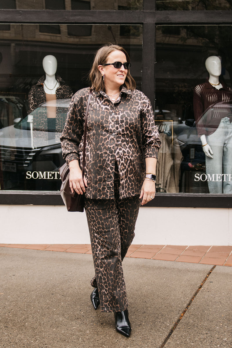 LEOPARD DENIM SHIRT