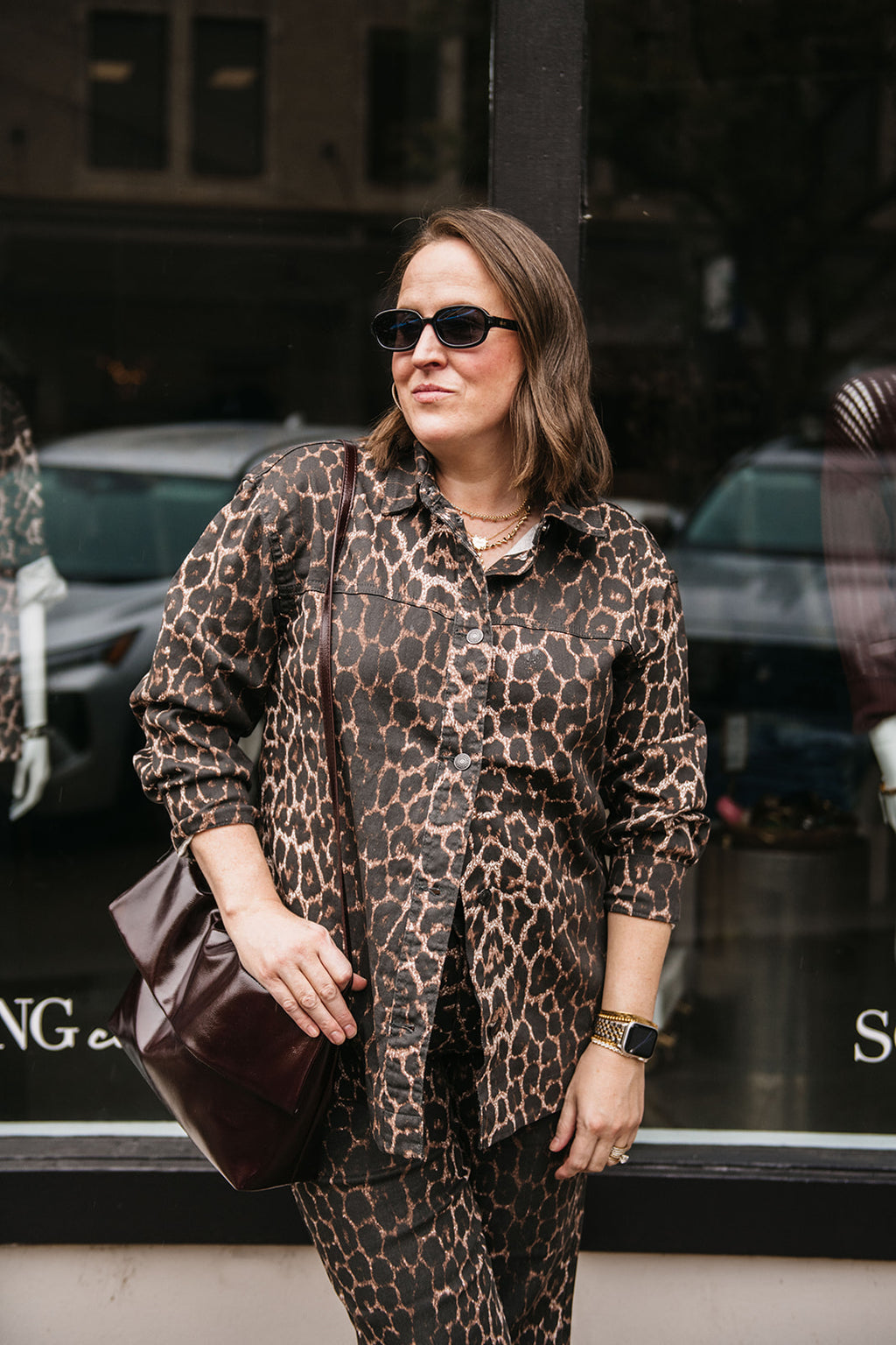 LEOPARD DENIM SHIRT