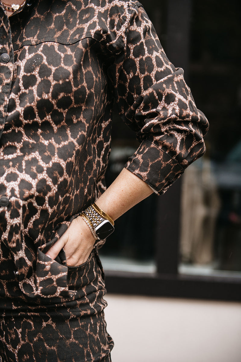 LEOPARD DENIM SHIRT