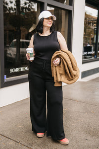 SOFT KNIT SLEEVELESS JUMPSUIT