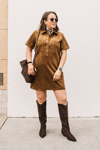 SUEDE MINI DRESS