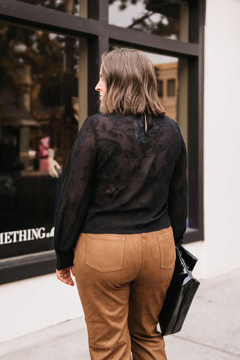 FAUX SUEDE PANT