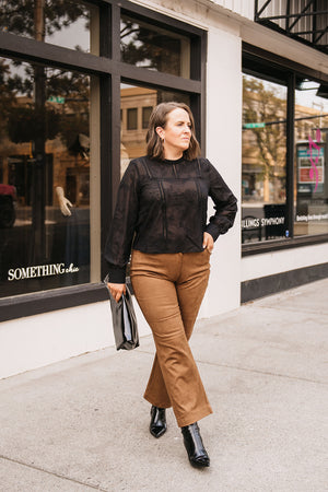 FAUX SUEDE PANT