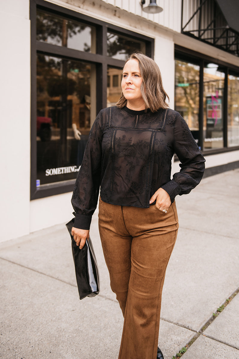 FAUX SUEDE PANT