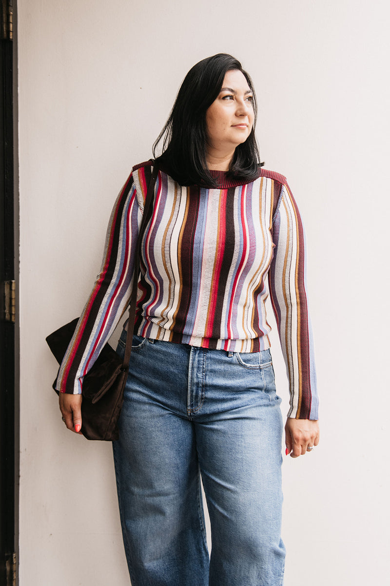 MIXED KNIT SWEATER