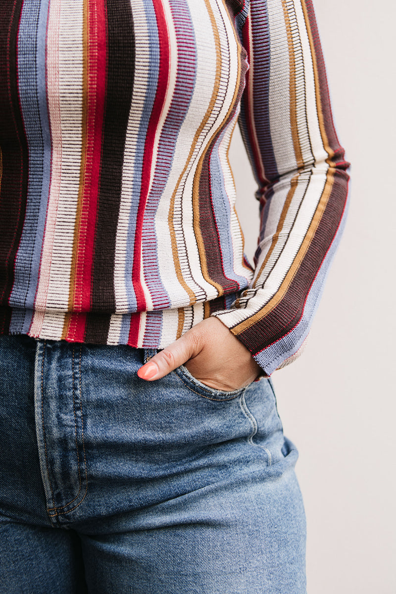 MIXED KNIT SWEATER