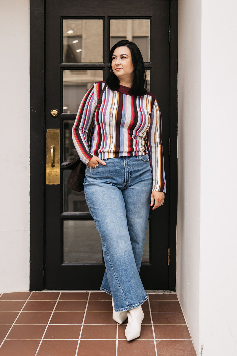 MIXED KNIT SWEATER