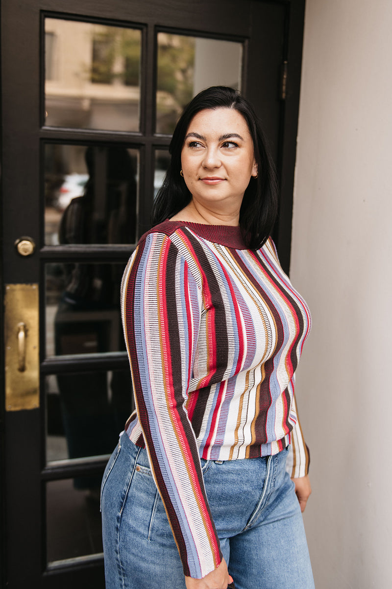 MIXED KNIT SWEATER