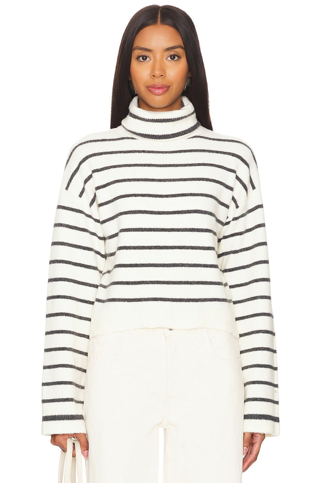 STRIPE TURTLENECK SWEATER