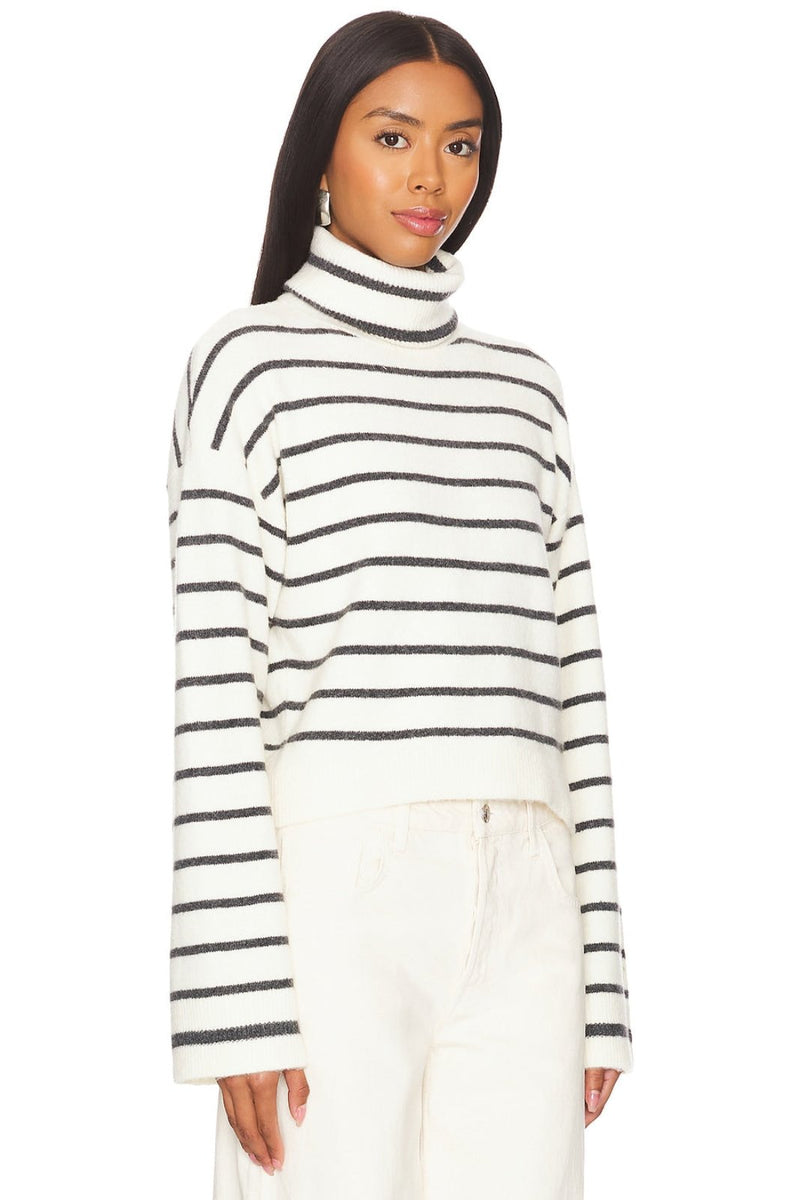 STRIPE TURTLENECK SWEATER