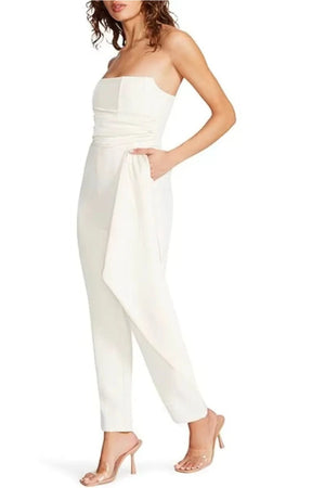 STRAPLESS SASH JUMPSUIT