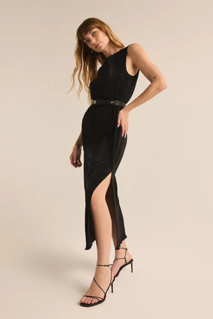 PLISSÉ MIDI DRESS