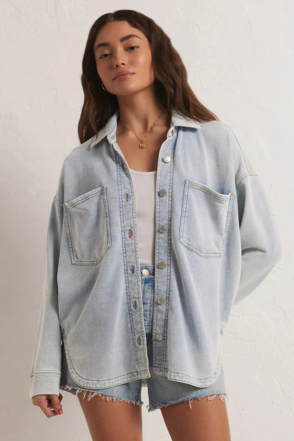 KNIT DENIM JACKET