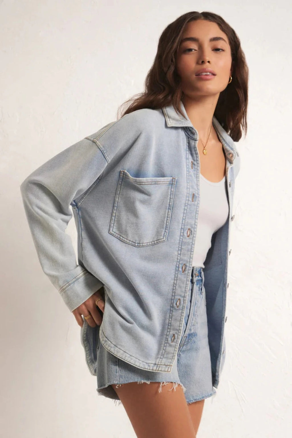 KNIT DENIM JACKET