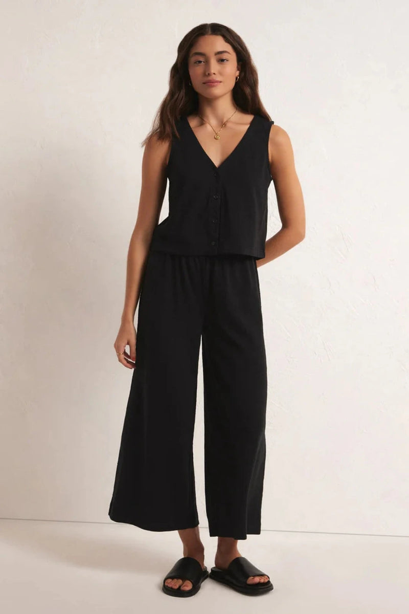 TEXTURED WIDE LEG PANT