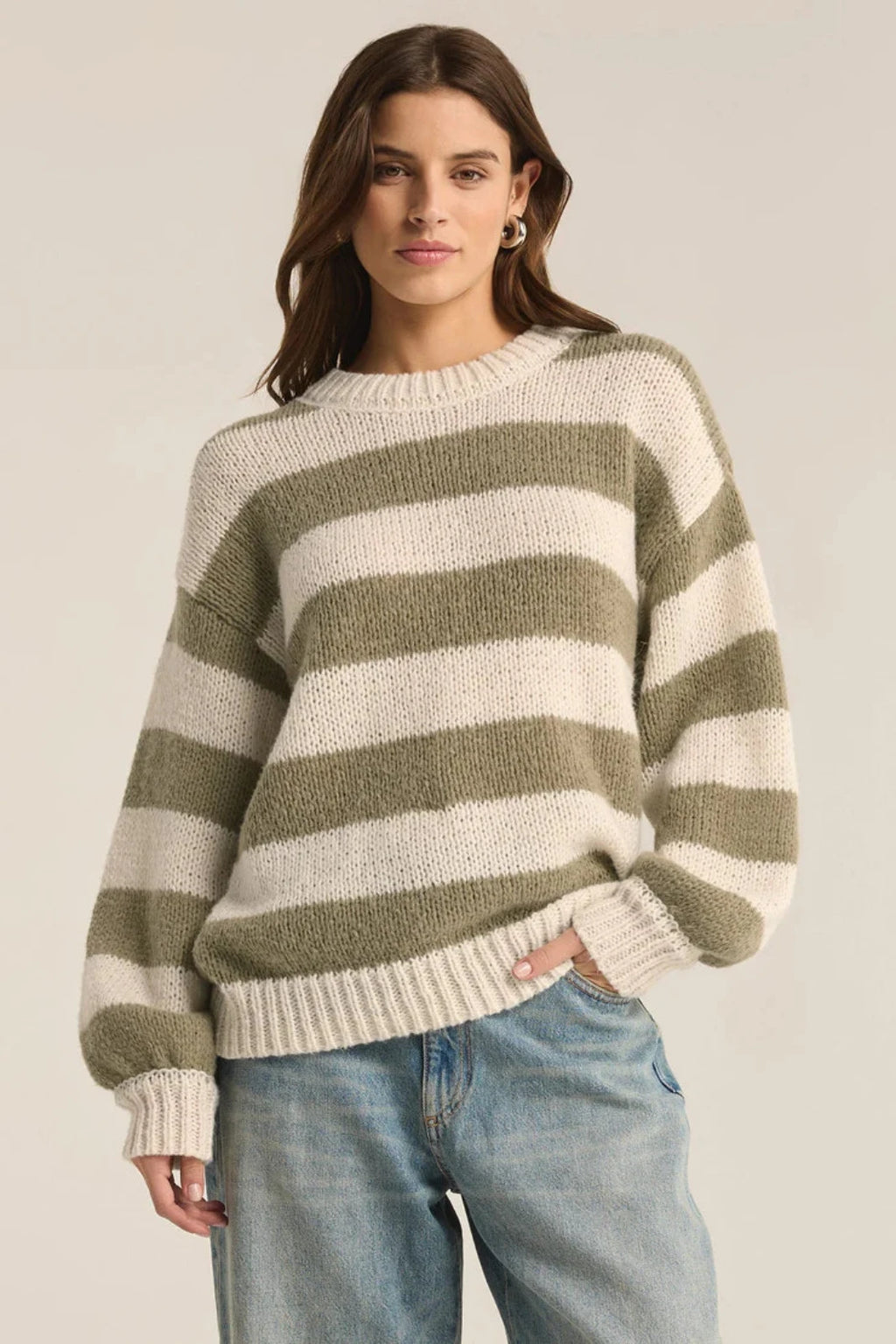 WIDE STRIPED SWEATER