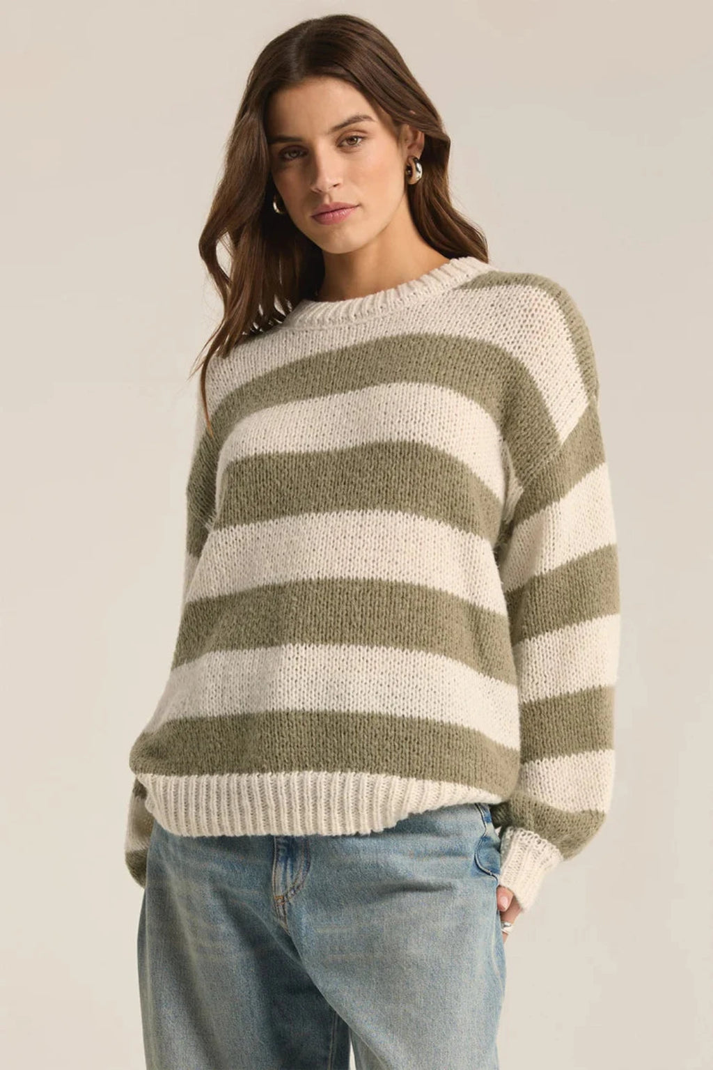 WIDE STRIPED SWEATER