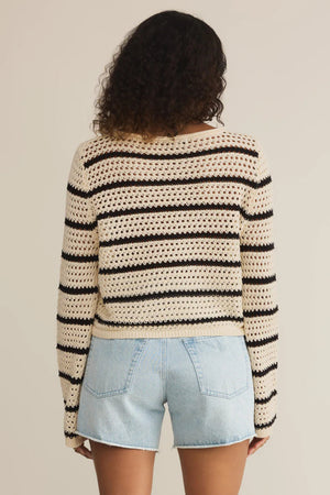 STRIPE CROCHET SWEATER