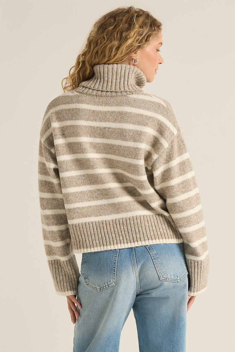 STRIPE TURTLENECK SWEATER