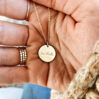 BE STILL DISC NECKLACE